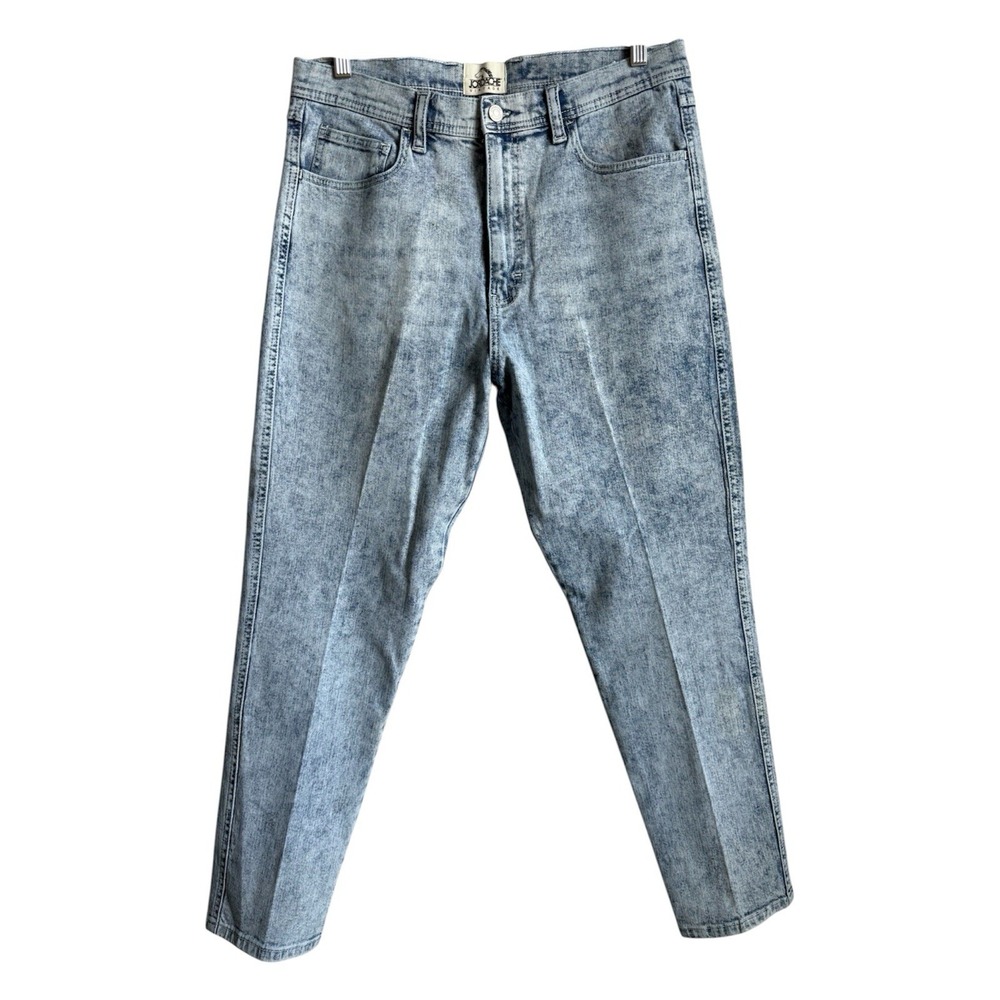 Jordache Women Acid Wash Jeans High Waisted Tapered Cyber Grunge Y2K Style Sz 32